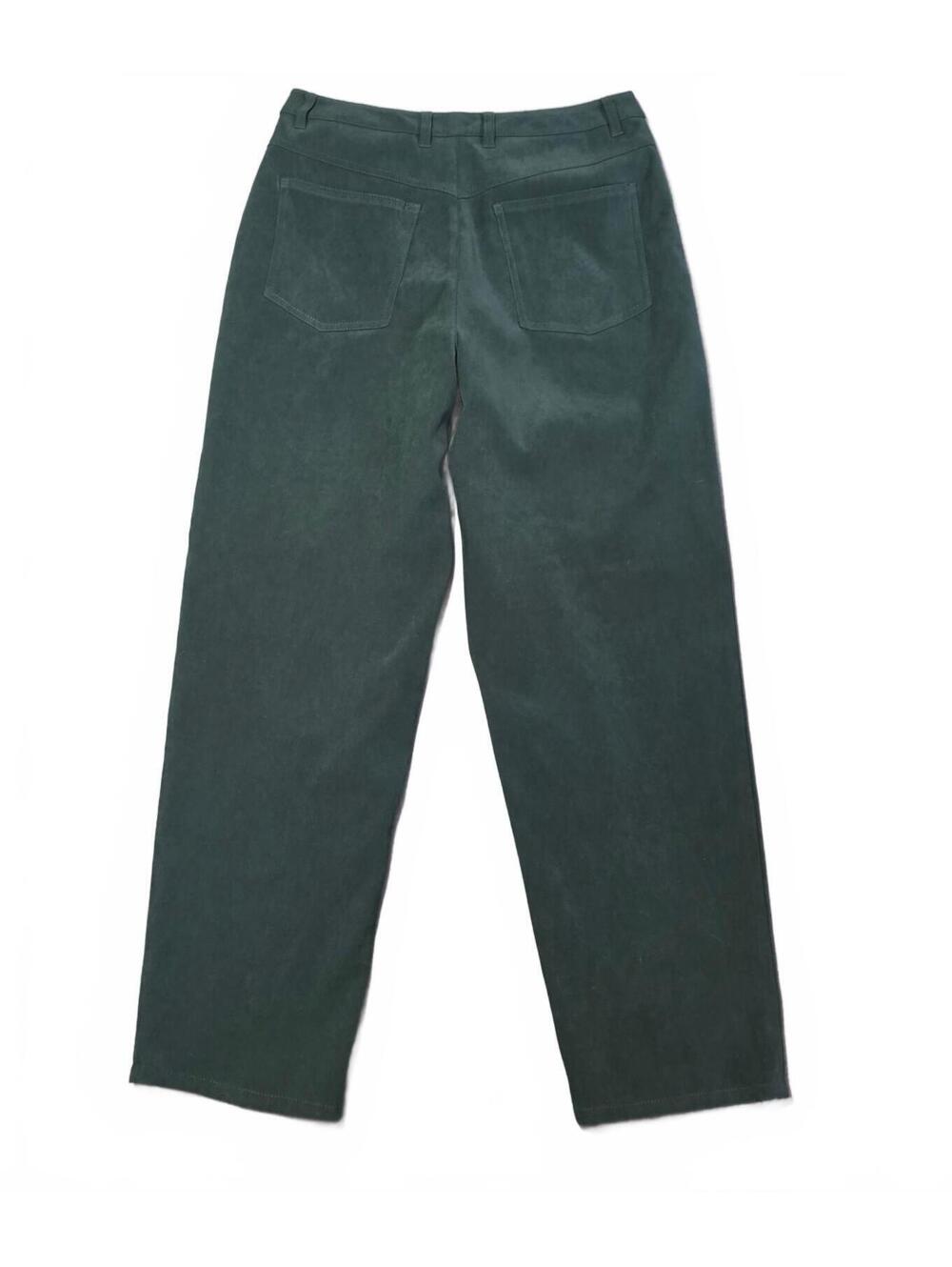 Talbots Petites Stretch Dark Green Velvet Pants Size 10 Women's Soft High Rise - Picture 2 of 9